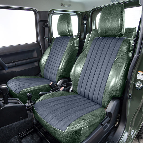 GRACE Antique Leather Denim Seat Covers Jimny (2018-ON)