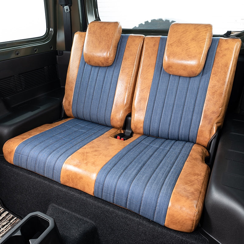 GRACE CRUM Antique Synthetic Leather Denim Seat Covers Jimny JB74 ...