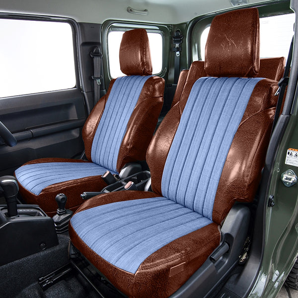 GRACE Antique Leather Denim Seat Covers Jimny (2018-ON)