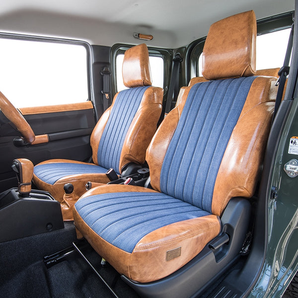 GRACE Antique Leather Denim Seat Covers Jimny (2018-ON)