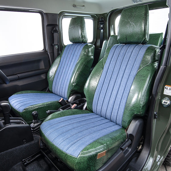 GRACE Antique Leather Denim Seat Covers Jimny (2018-ON)