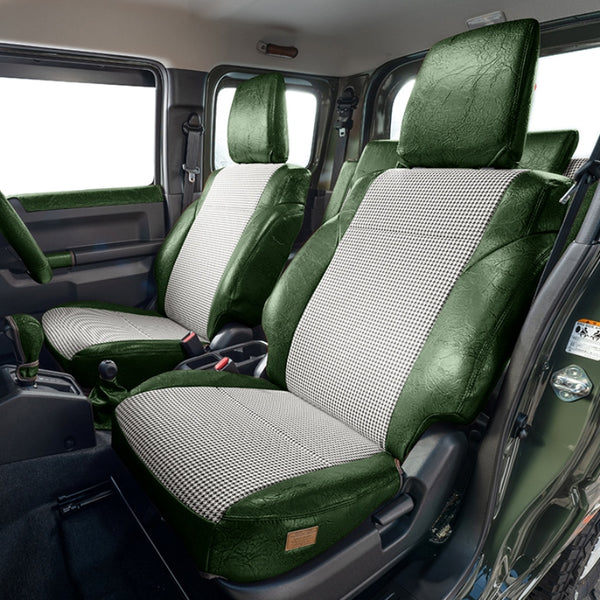 GRACE Antique Leather Houndstooth Seat Covers Jimny (2018-ON)