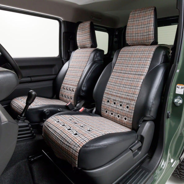 DAMD LITTLE D. Leather and Houndstooth Seat Covers Jimny (2018-ON)