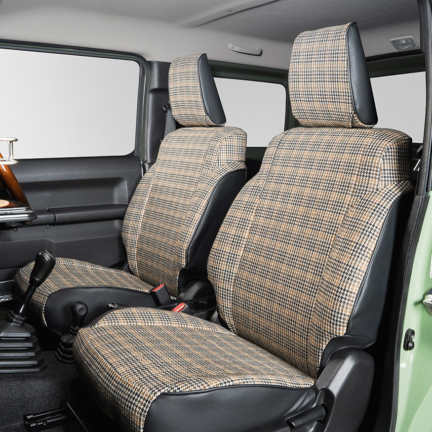 DAMD THE GEAR Leather and Houndstooth Seat Covers Jimny JB74
