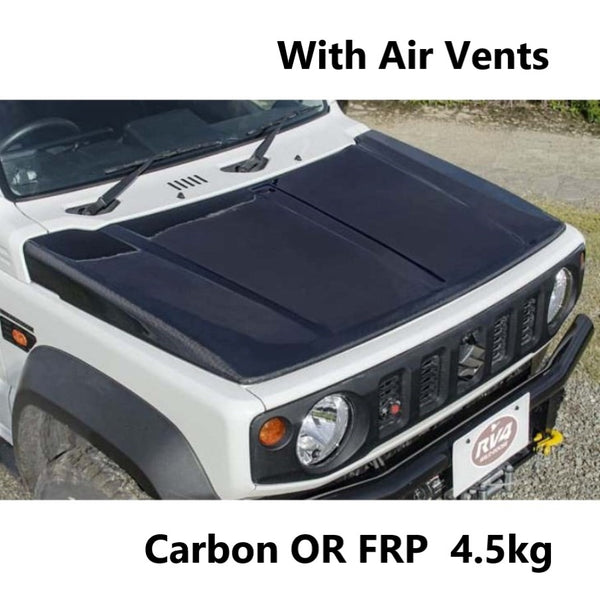 RV4 WILD GOOSE Carbon FRP Trial Bonnet with Air Vents Jimny (2018-ON)