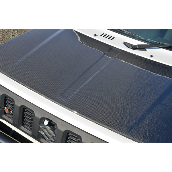 RV4 WILD GOOSE Carbon FRP Trial Bonnet with Air Vents Jimny (2018-ON)