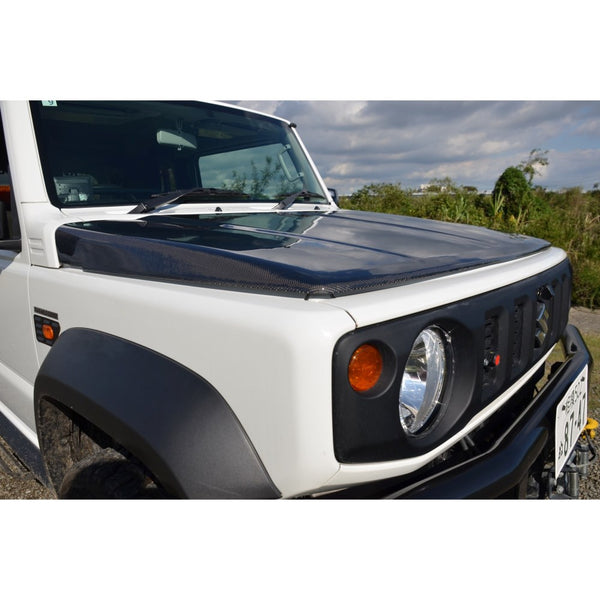 RV4 WILD GOOSE Carbon FRP Trial Bonnet with Air Vents Jimny (2018-ON)