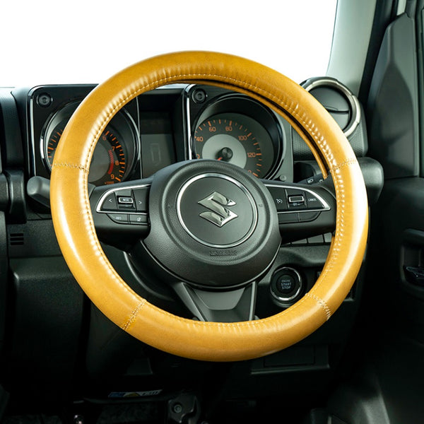 SHOWA GARAGE Antique Leather Steering Wheel Cover for Jimny