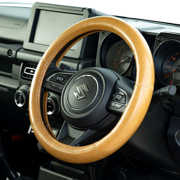 SHOWA GARAGE Antique Leather Steering Wheel Cover for Jimny