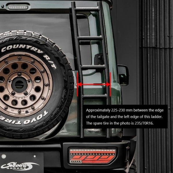 SHOWA GARAGE Wide Aluminum Rear Ladder Jimny (2018-ON)