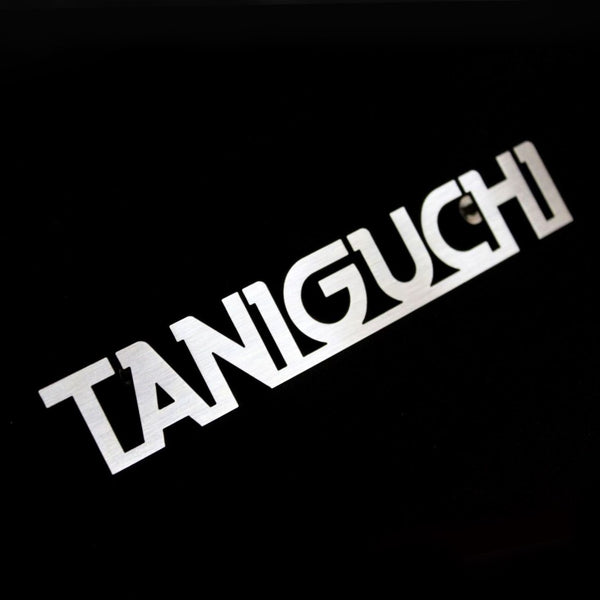 TANIGUCHI Stainless Steel Emblem with Mounting Bolts 16x3cm