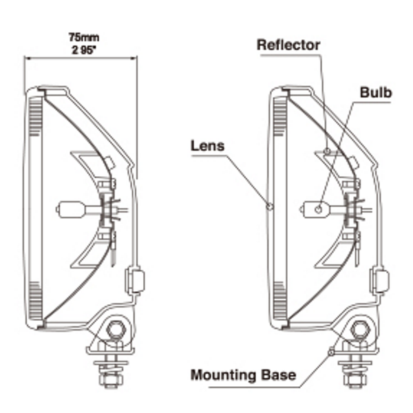 IPF 968 Hybrid Reflector Driving Lights (S-9681, S-9682)