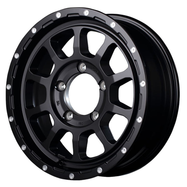 MID NITRO POWER M10 PERSHING Semi-Gloss Black 16" Wheels for Jimny