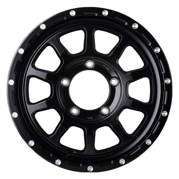 MID NITRO POWER M10 PERSHING Semi-Gloss Black 16" Wheels for Jimny