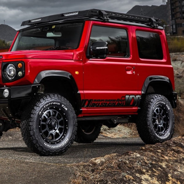 MID NITRO POWER M10 PERSHING Semi-Gloss Black 16" Wheels for Jimny