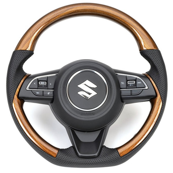 SHOWA GARAGE Leather Combination Steering Wheel Glossy Jimny (2018-ON)