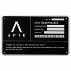 APIO Aluminum ID Plate 8.5x5cm