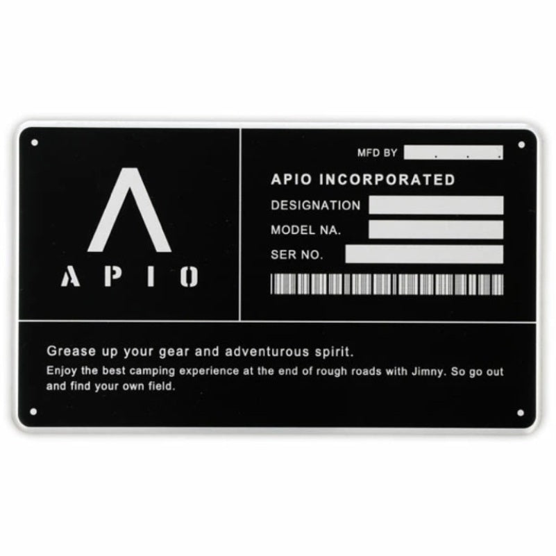 APIO Aluminum ID Plate 8.5x5cm