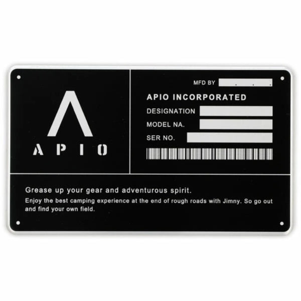 APIO Aluminum ID Plate 8.5x5cm