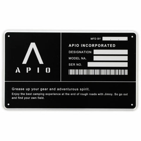 APIO Aluminum ID Plate 8.5x5cm