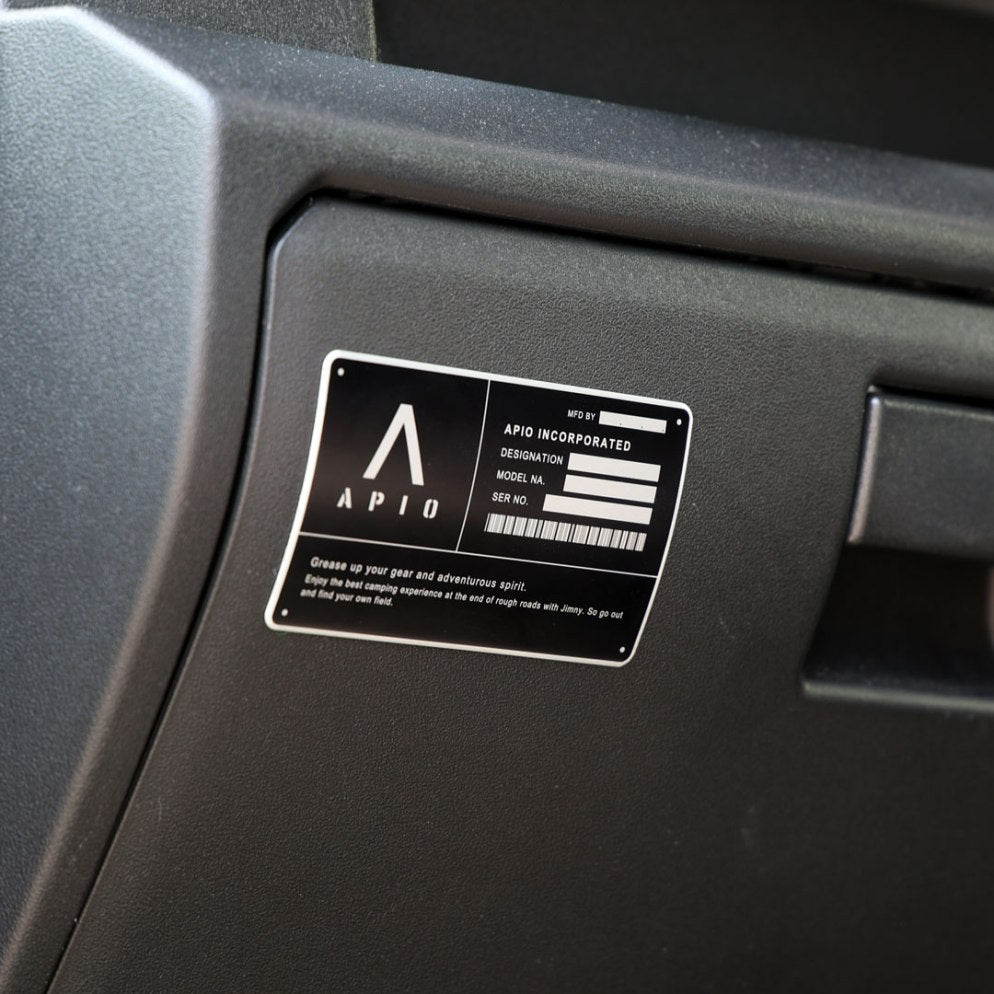 APIO Aluminum ID Plate 8.5x5cm