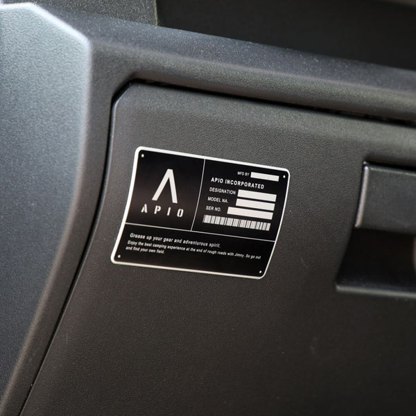 APIO Aluminum ID Plate 8.5x5cm