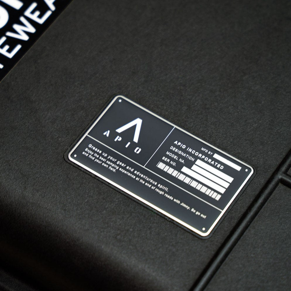 APIO Aluminum ID Plate 8.5x5cm