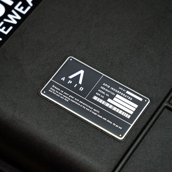 APIO Aluminum ID Plate 8.5x5cm