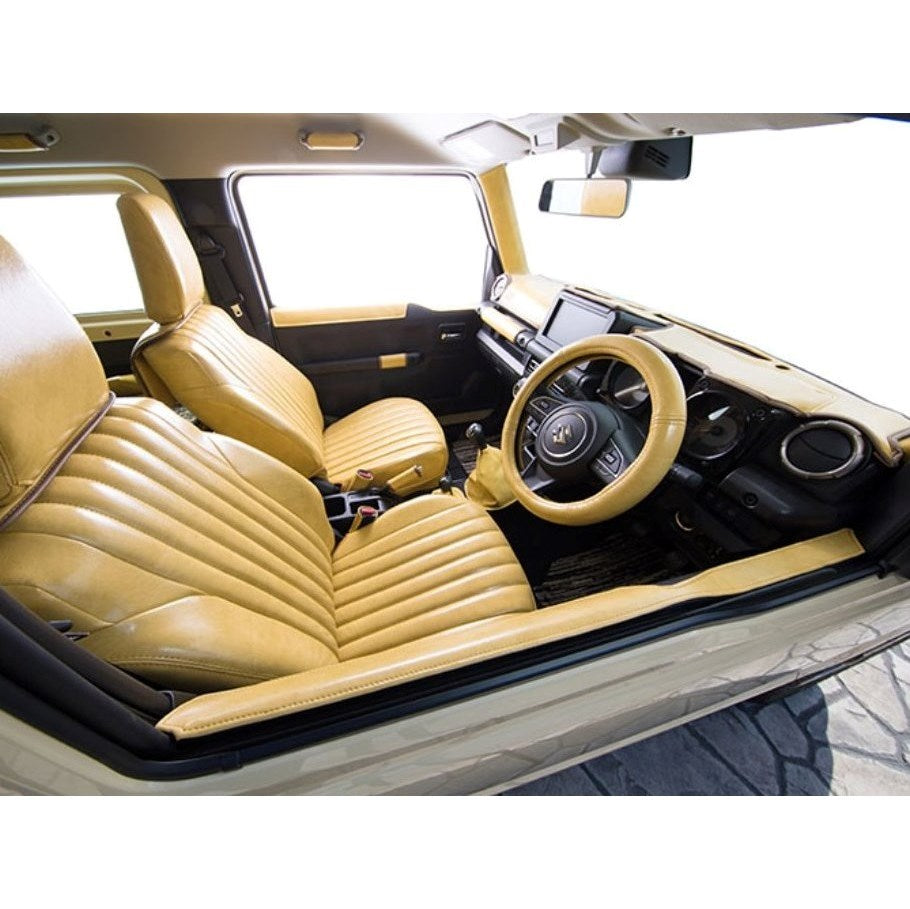 GRACE CRUM Antique Synthetic Leather Seat Covers S Jimny JB74 Japan ...