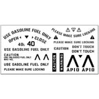 APIO Fuel Caution Decals