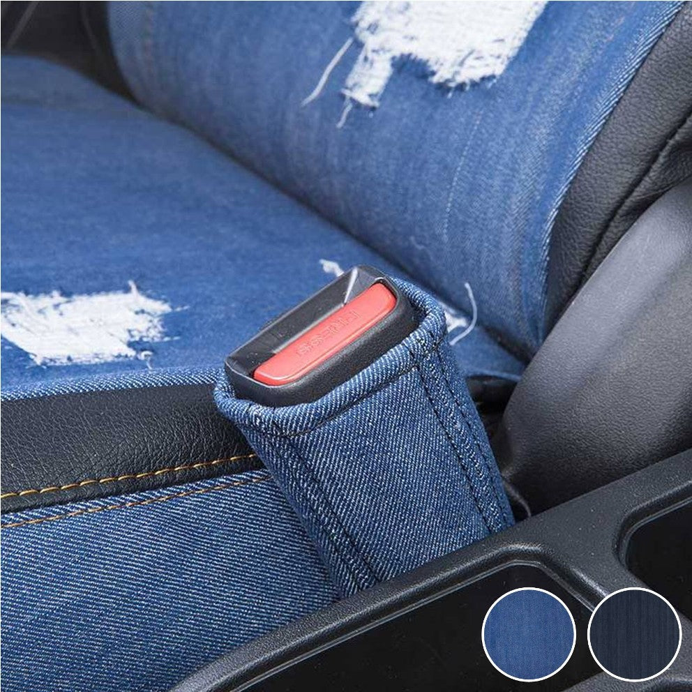 GRACE Denim Seat Belt Buckle Covers