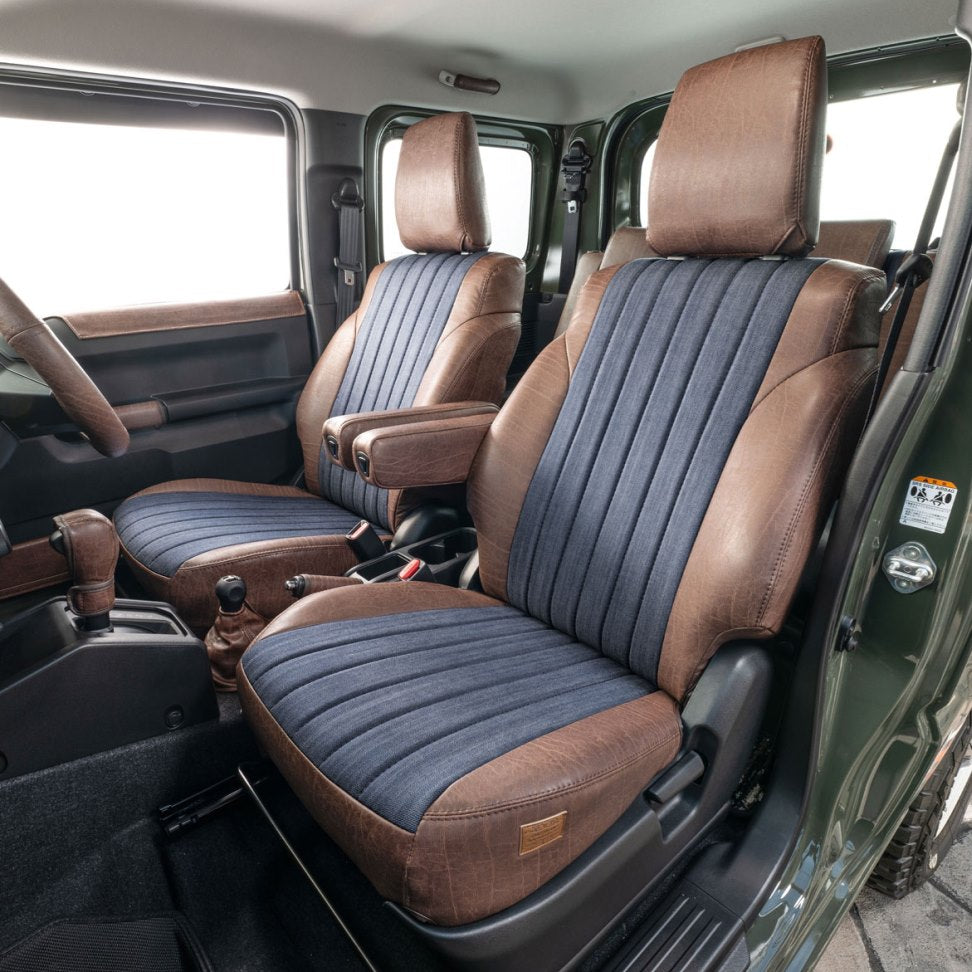 GRACE Vintage Leather Denim Seat Covers Jimny (2018-ON)