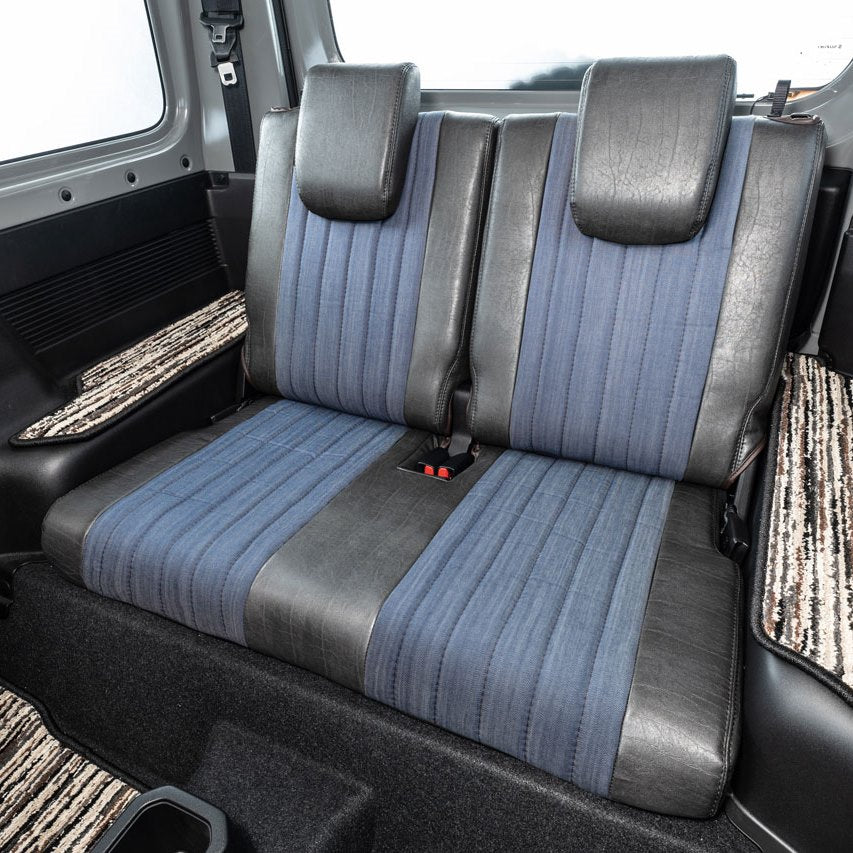 GRACE CRUM Vintage Synthetic Leather Denim Seat Covers Jimny JB74 ...