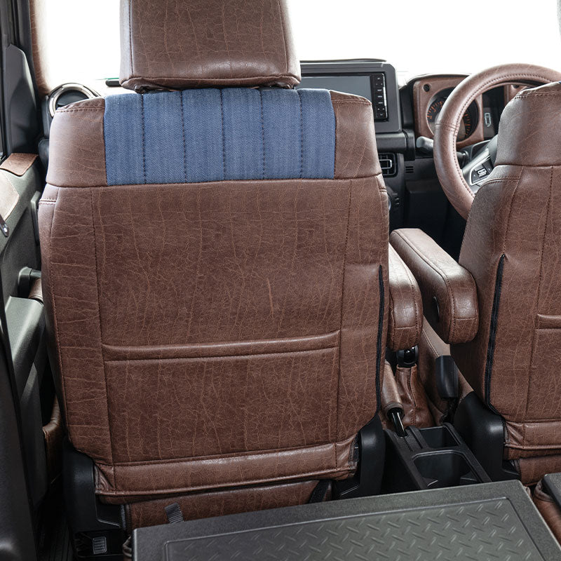 GRACE Vintage Leather Denim Seat Covers Jimny (2018-ON)