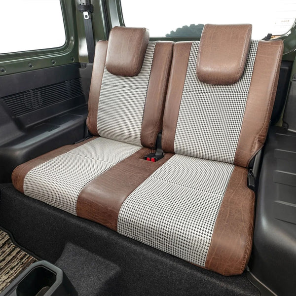 GRACE Vintage Leather Houndstooth Seat Covers Jimny JB74 (2018-ON)