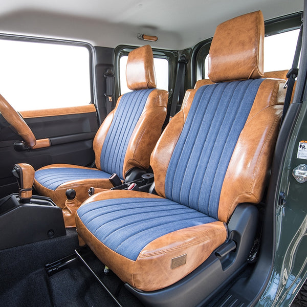 GRACE Antique Leather Denim Seat Covers Jimny JB74 (2018-ON)