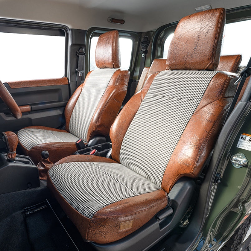 GRACE Antique Leather Houndstooth Seat Covers Jimny (2018-ON)