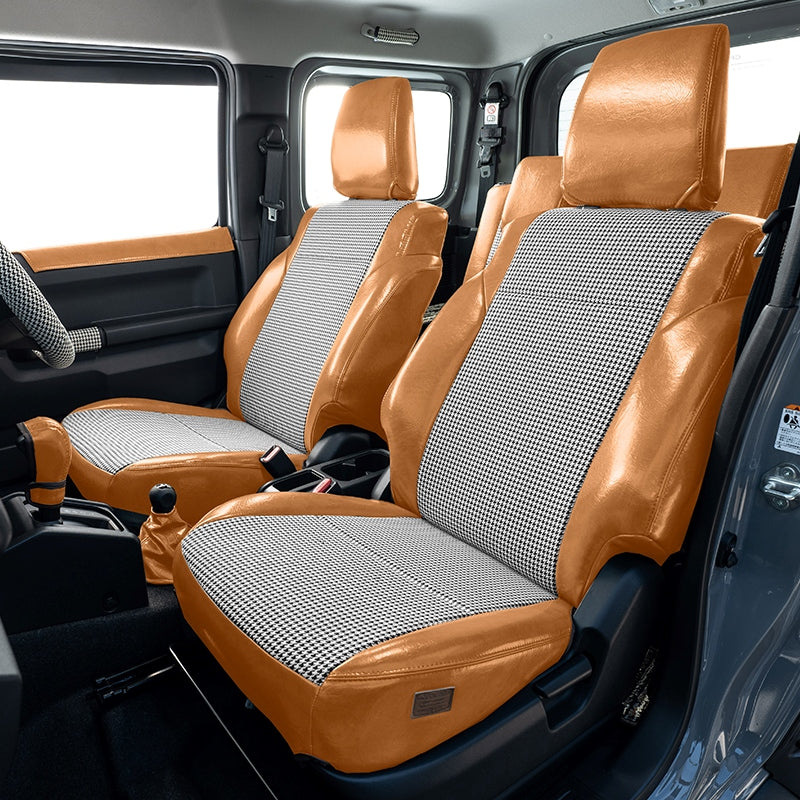 GRACE Antique Leather Houndstooth Seat Covers Jimny (2018-ON)