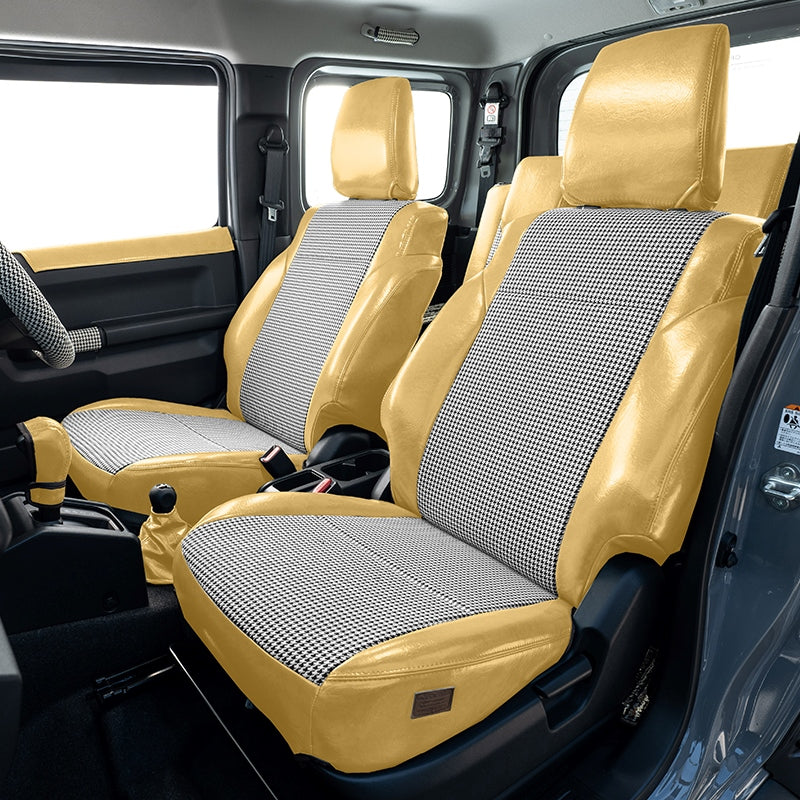 GRACE Antique Synthetic Leather Houndstooth Seat Covers Jimny JB74 ...