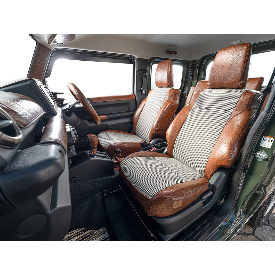 GRACE Antique Leather Houndstooth Seat Covers Jimny (2018-ON)