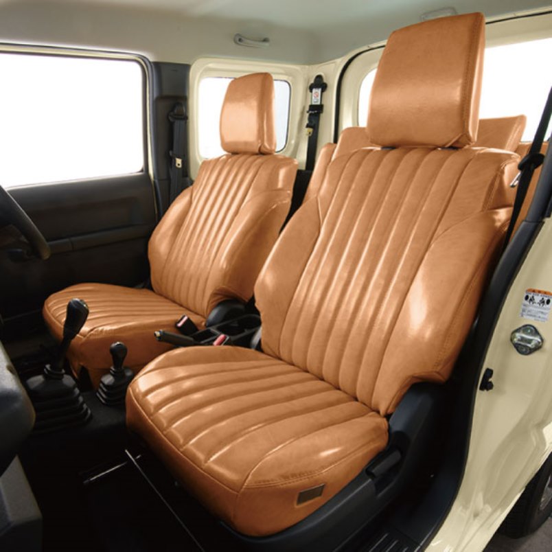 GRACE CRUM Antique Synthetic Leather Seat Covers S Jimny JB74 Japan ...
