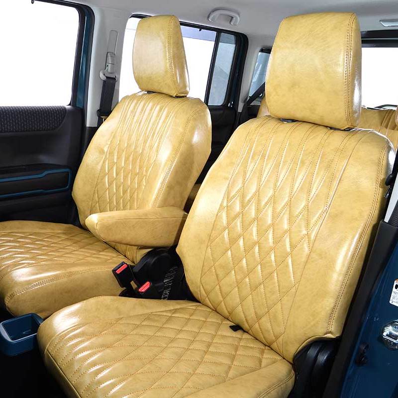 GRACE CRUM Antique Synthetic Leather Seat Covers D Jimny JB74 Japan ...