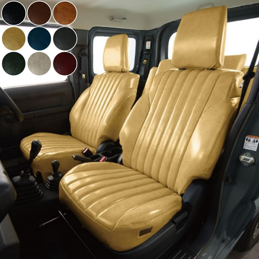 GRACE CRUM Antique Synthetic Leather Seat Covers S Jimny JB74 Japan ...