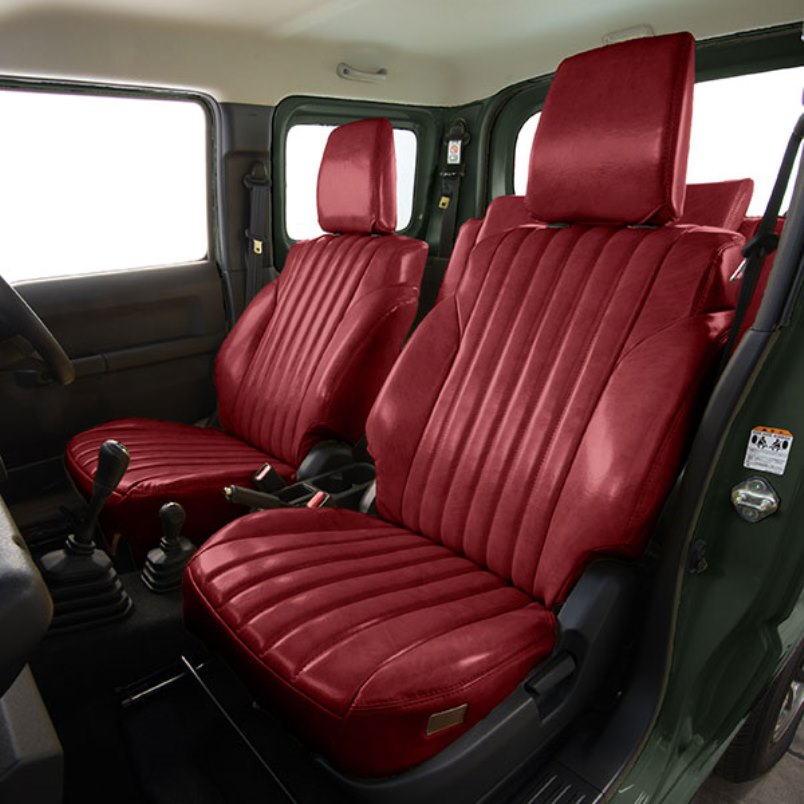 GRACE CRUM Antique Synthetic Leather Seat Covers S Jimny JB74 Japan ...