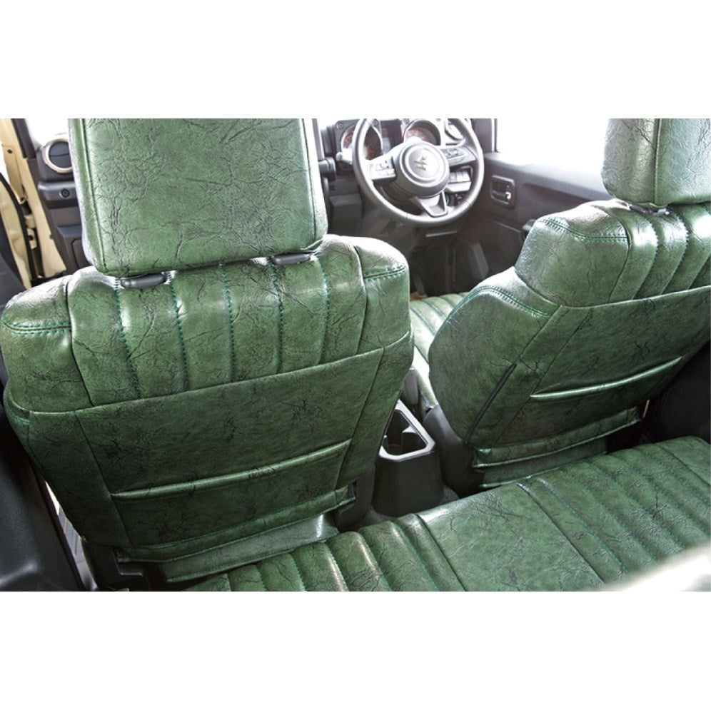 GRACE CRUM Antique Synthetic Leather Seat Covers S Jimny JB74 Japan ...