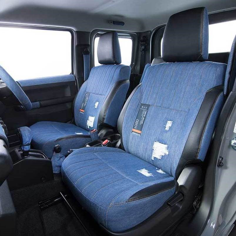 GRACE CRUM Synthetic Leather Denim Seat Covers Jimny JB74 Japan Made ...