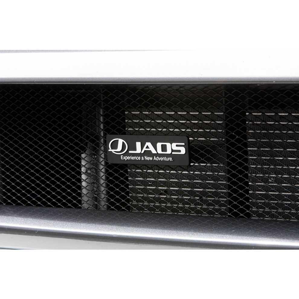 JAOS Aluminum Emblem with Mounting Bolts 10x3cm