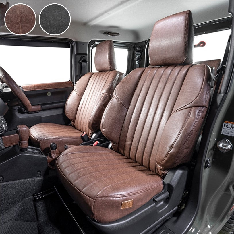 GRACE Vintage Synthetic Leather Sport Seat Covers S Jimny JB74 Japan ...