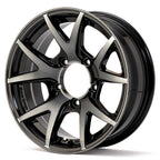 SHOWA GARAGE INSPIRE X Polished Black 16" Wheels for Jimny