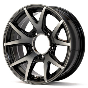 SHOWA GARAGE INSPIRE X Polished Black 16" Wheels for Jimny
